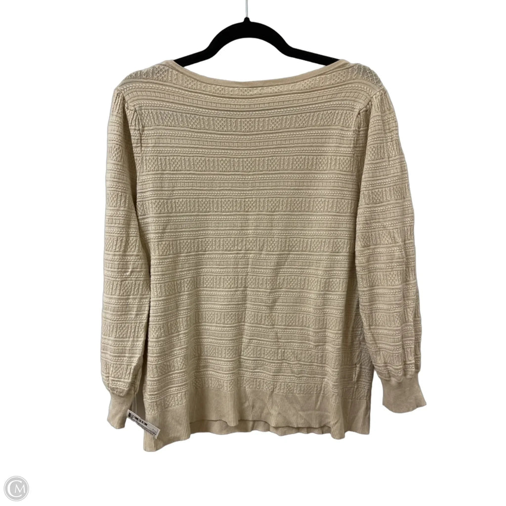 Sweater By Clothes Mentor In Cream, Size: M