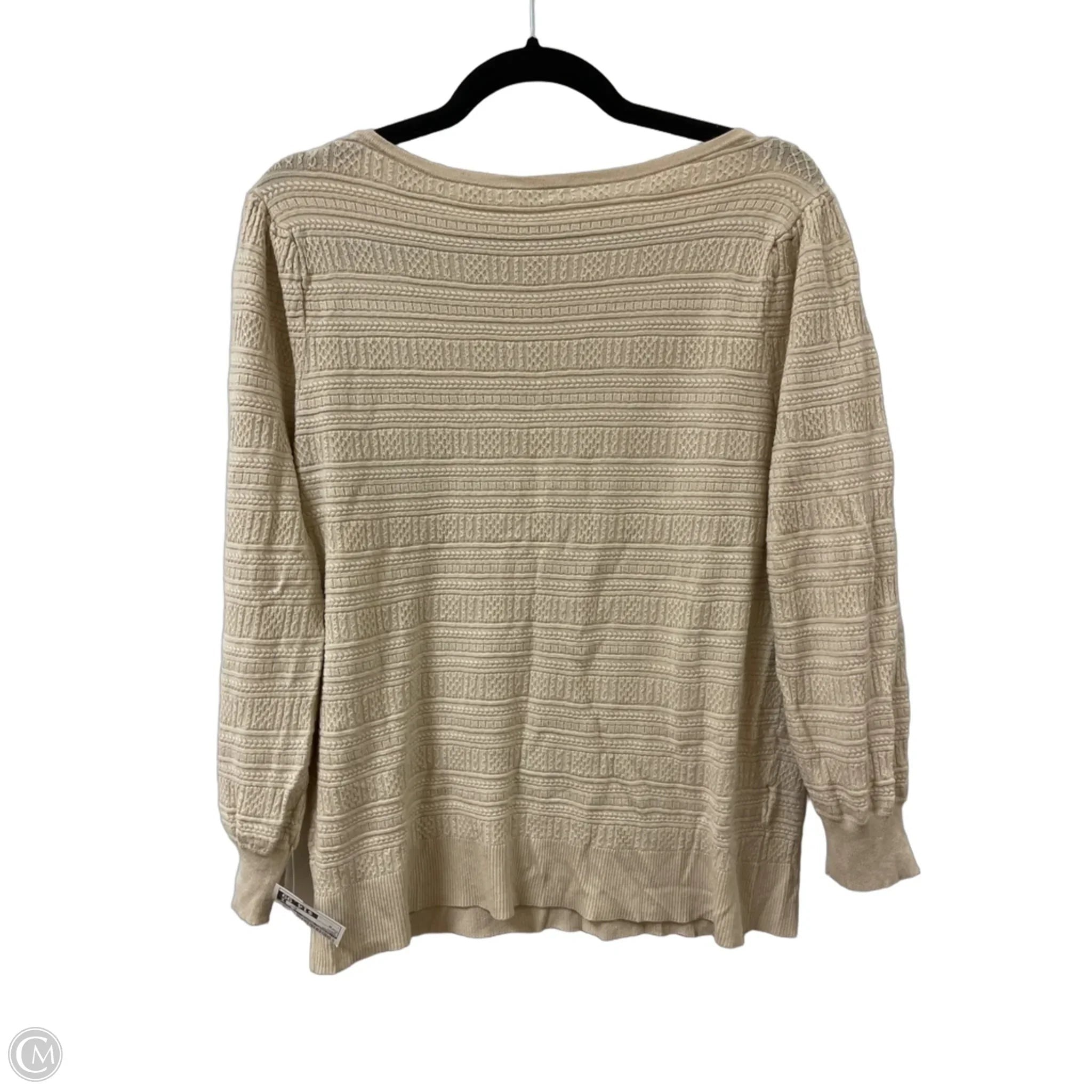 Sweater By Clothes Mentor In Cream, Size: M