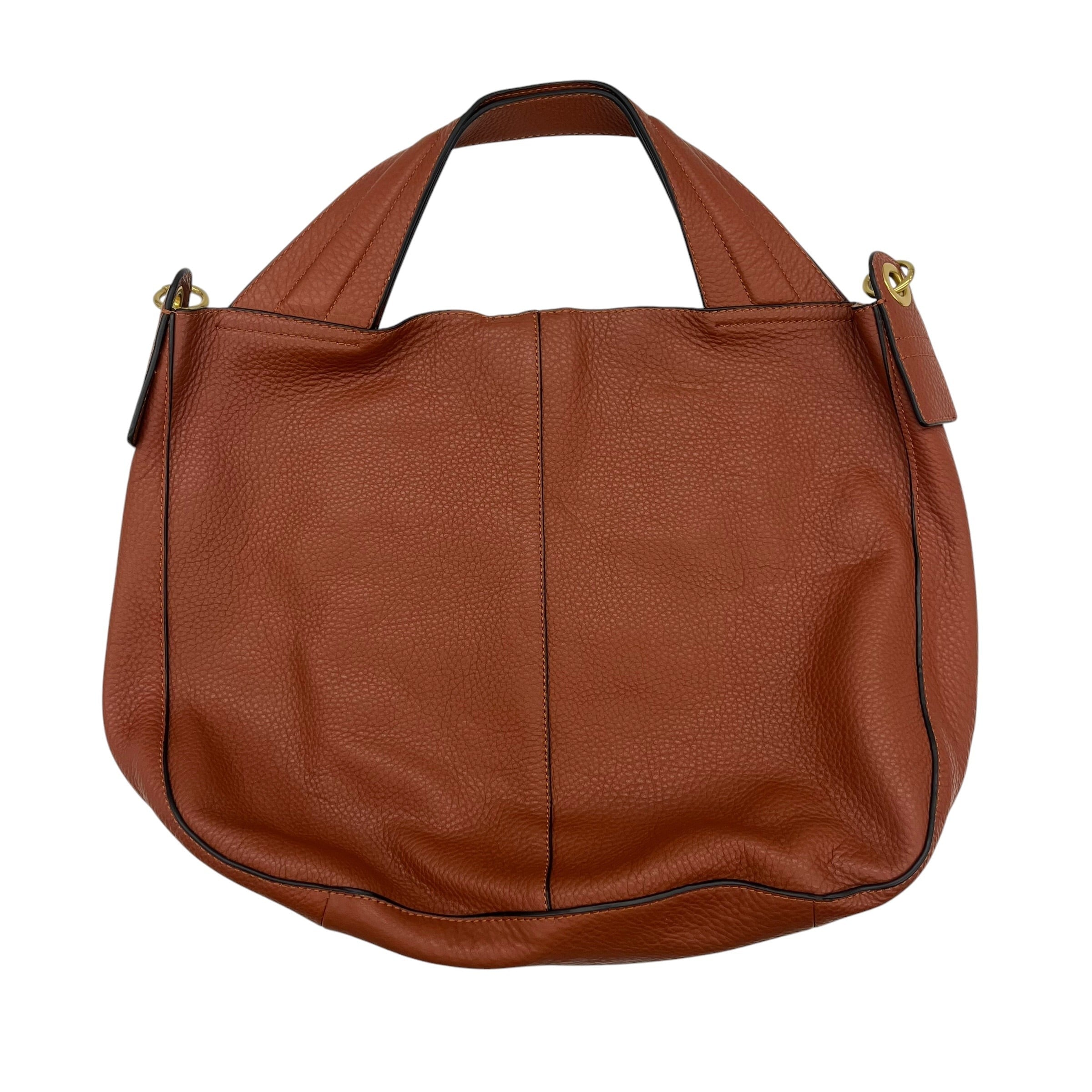 Handbag Leather By Vince Camuto In Brown, Size:Medium