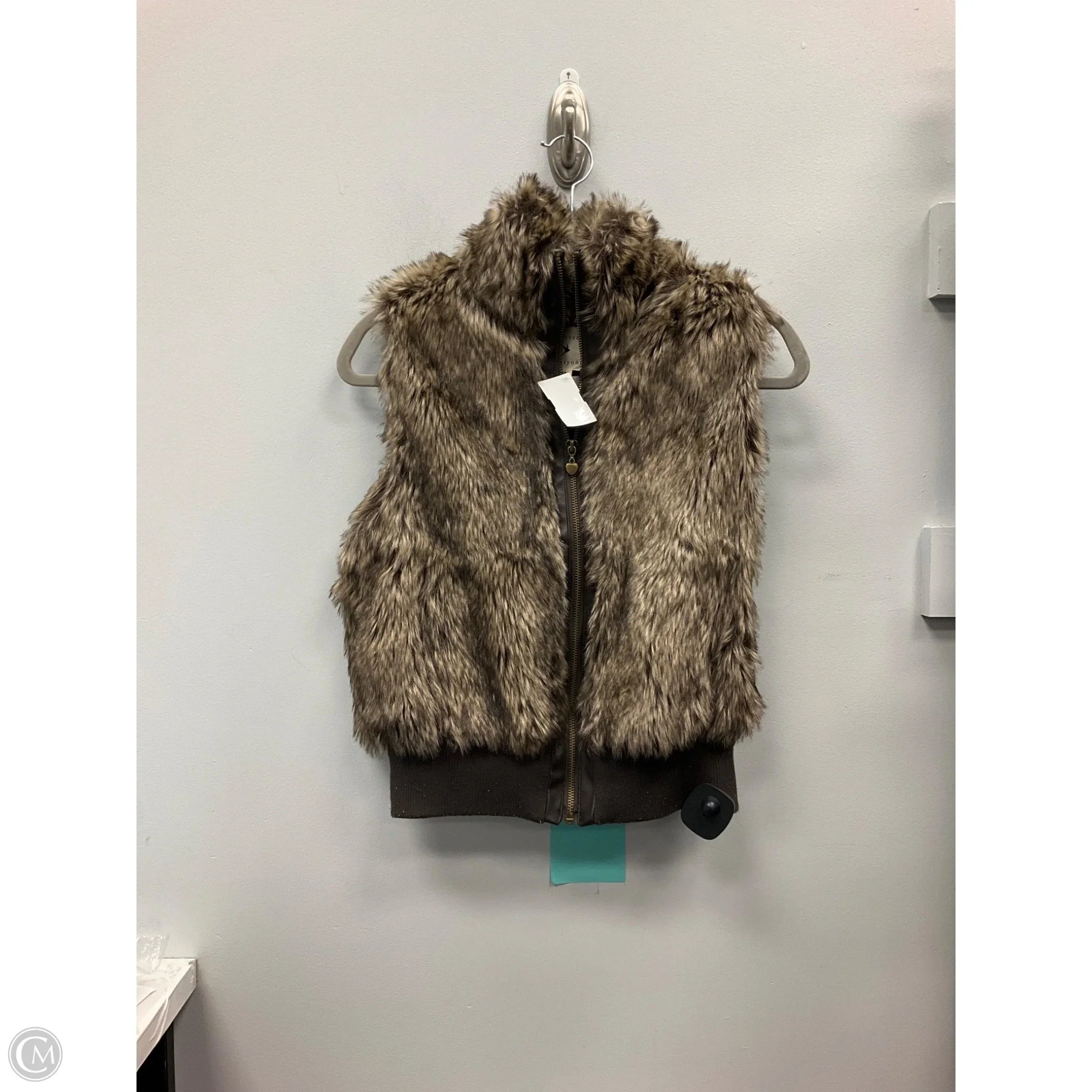Vest Faux Fur & Sherpa By Forever 21 In Brown, Size: M