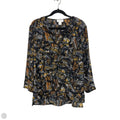 Top Long Sleeve By Peck And Peck In Black & Orange, Size: L