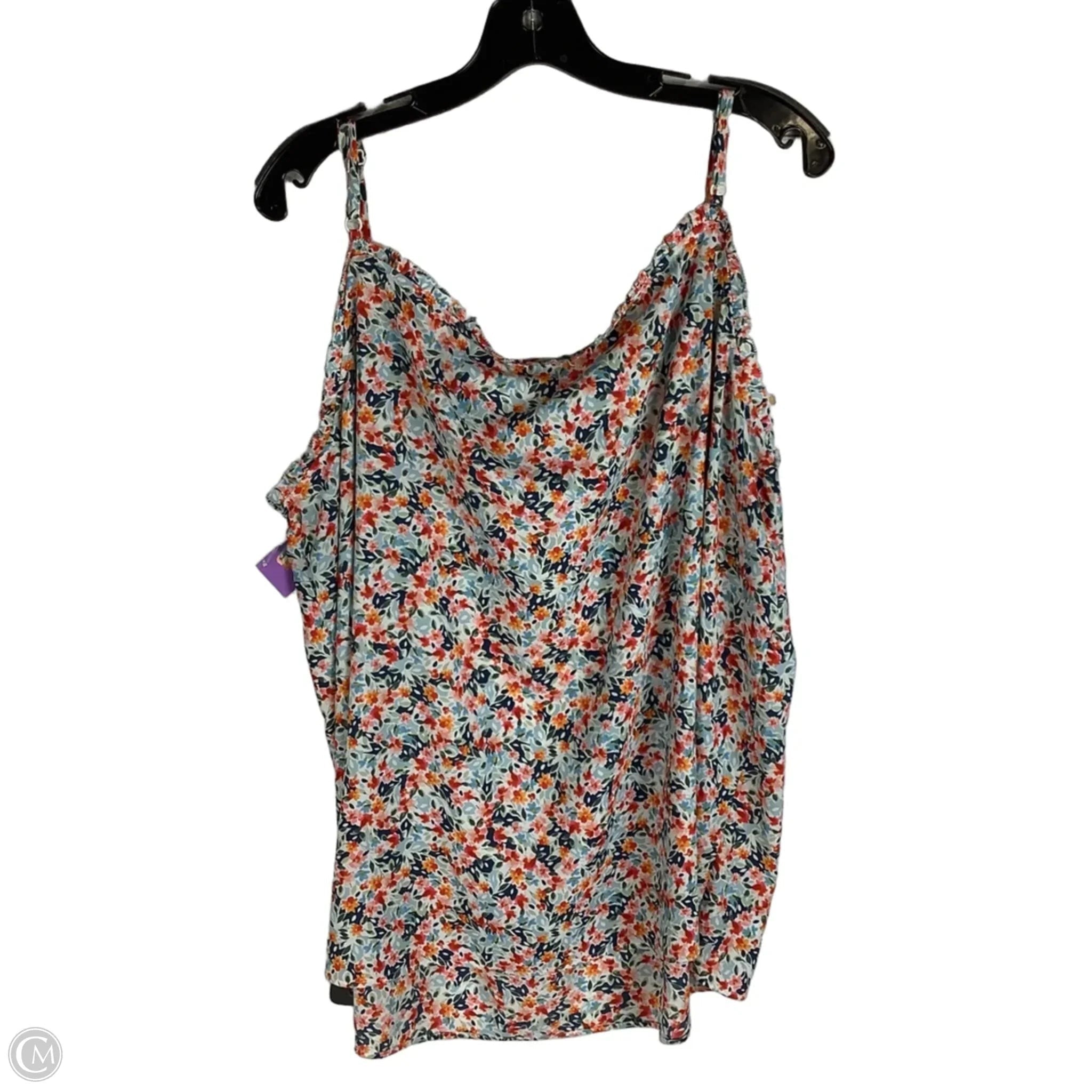 Top Sleeveless By Loft In Floral Print, Size: 20