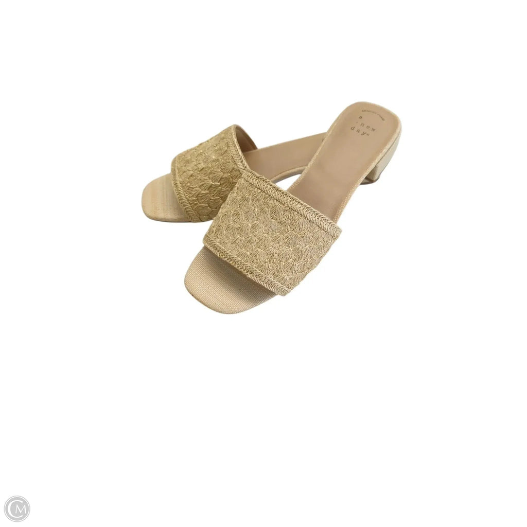 Sandals Flats By A New Day In Tan, Size: 8.5