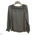 Blouse Long Sleeve By Loft In Black, Size: Xxs