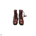 Boots Ankle Heels By Cme In Maroon, Size: 9.5