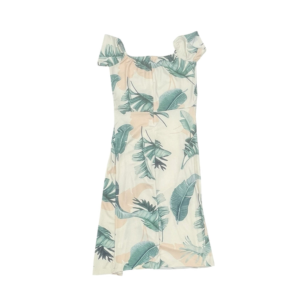 Dress Party Long By Clothes Mentor In Cream & Green, Size:Xl