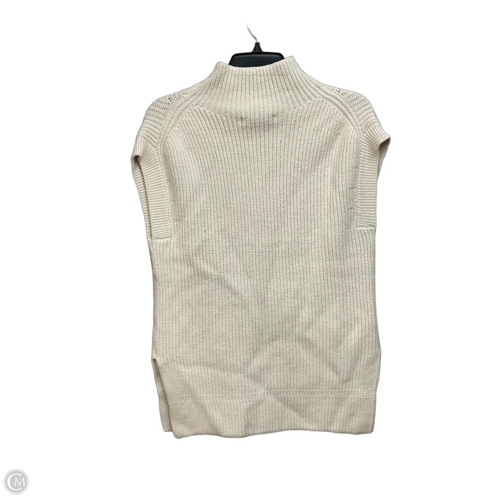 Vest Sweater By Banana Republic In Cream, Size: Xs