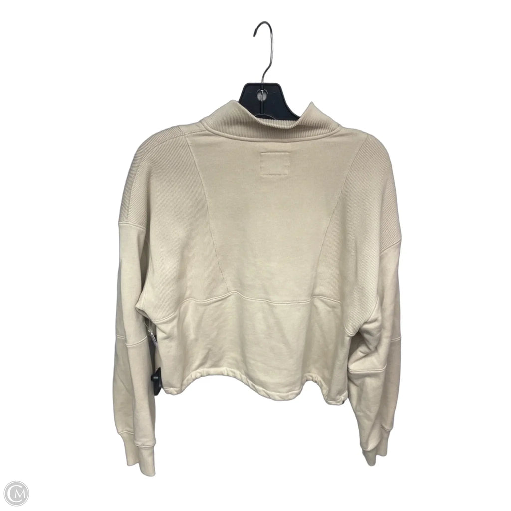 Sweatshirt Collar By Abercrombie And Fitch In Beige, Size: M