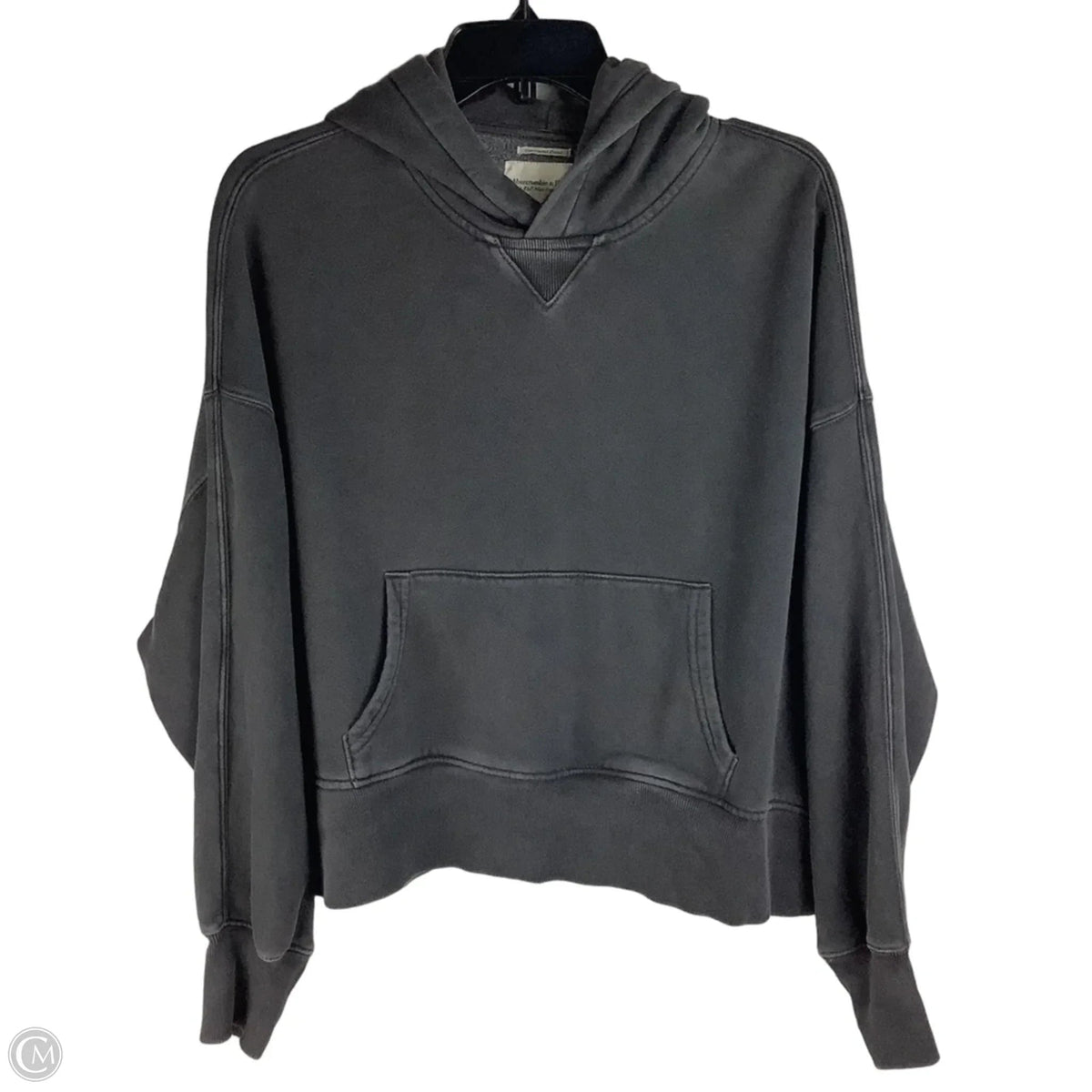 Sweatshirt Hoodie By Abercrombie And Fitch In Grey, Size: S
