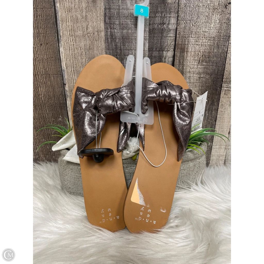 Sandals Flats By A New Day In Bronze, Size: 8