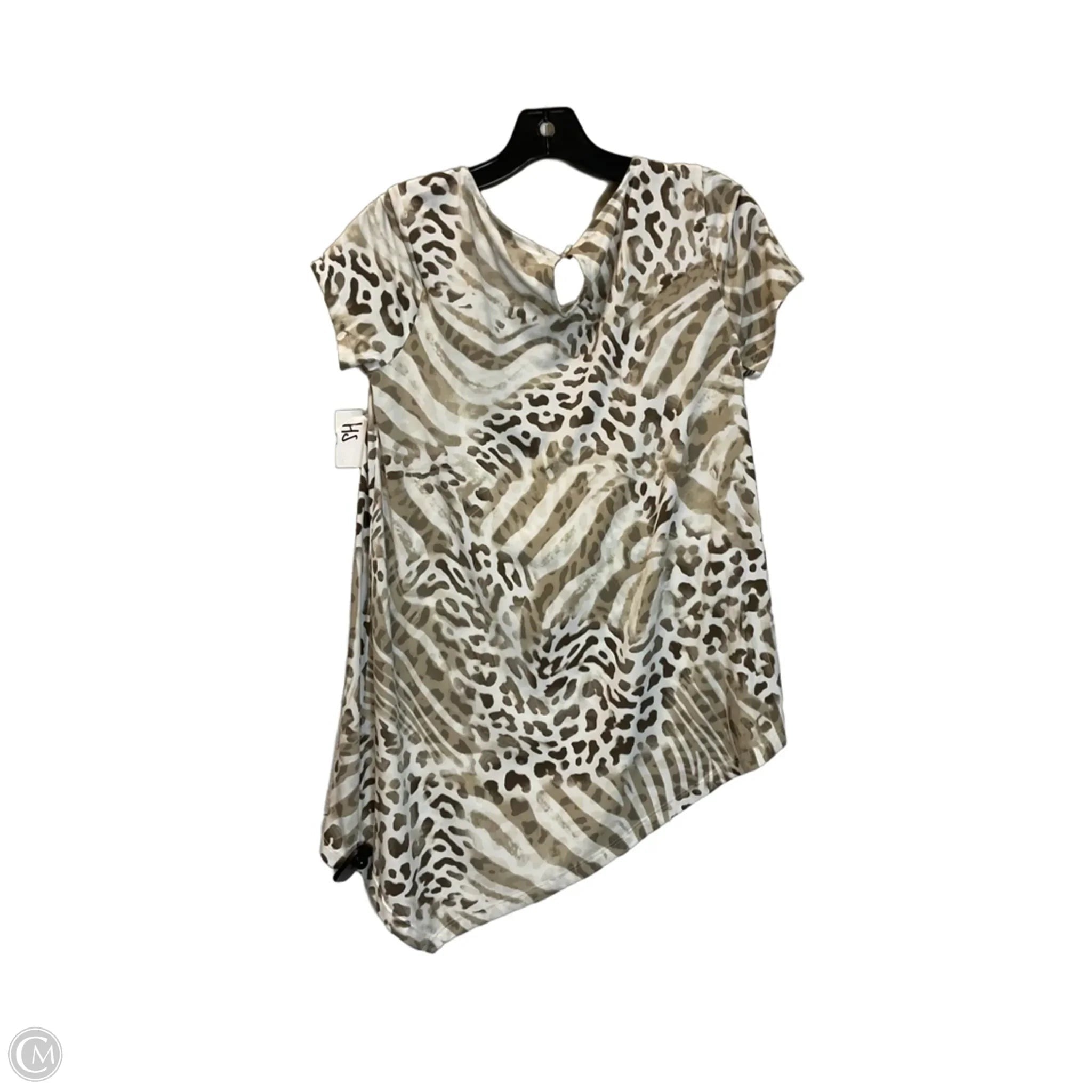 Top Short Sleeve By Chicos In Animal Print, Size: S