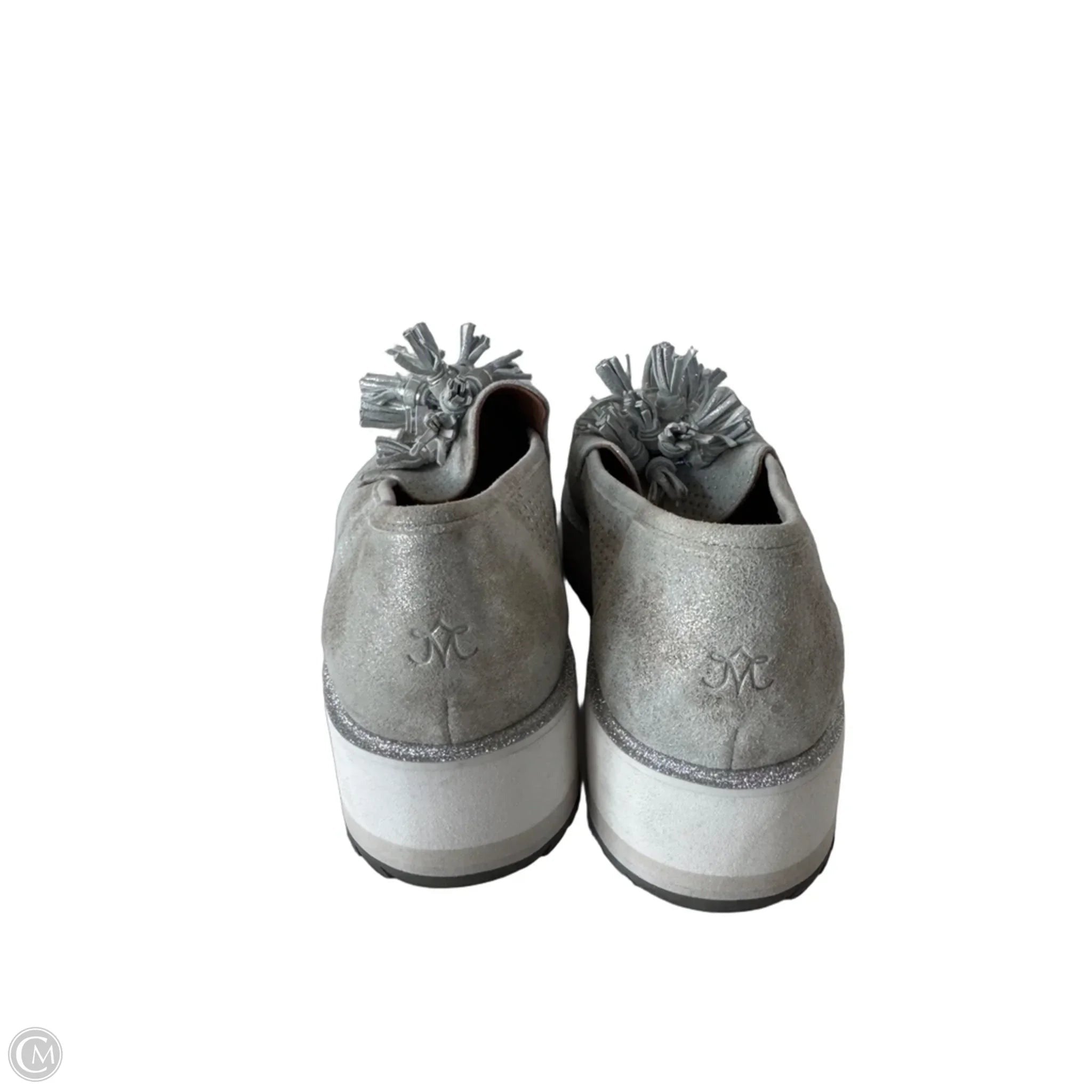 Shoes Heels Platform By Johnston & Murphy In Silver, Size: 10