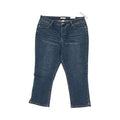 Jeans Cropped By Westport In Blue Denim, Size:14