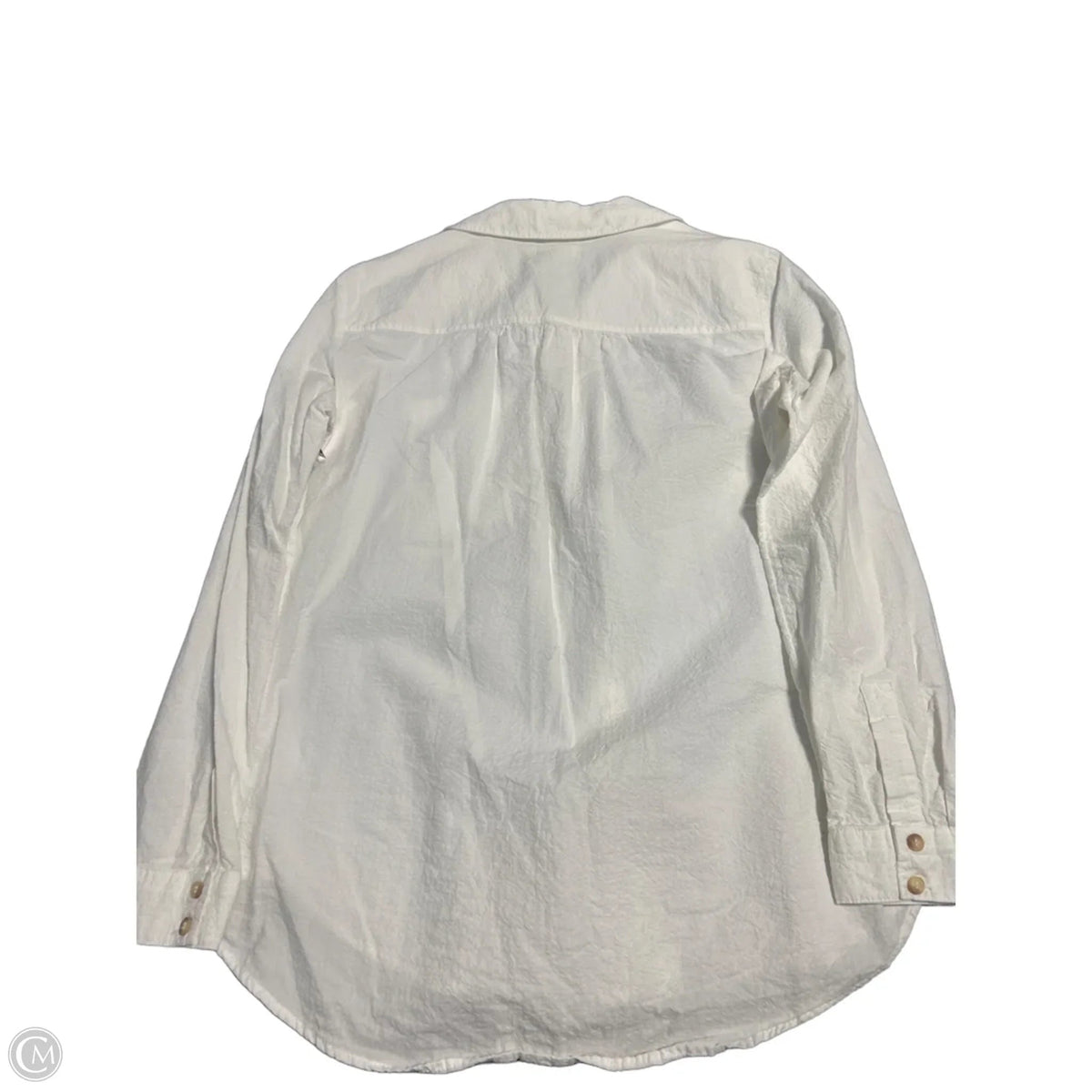 Top Long Sleeve By Anthropologie In White, Size: S