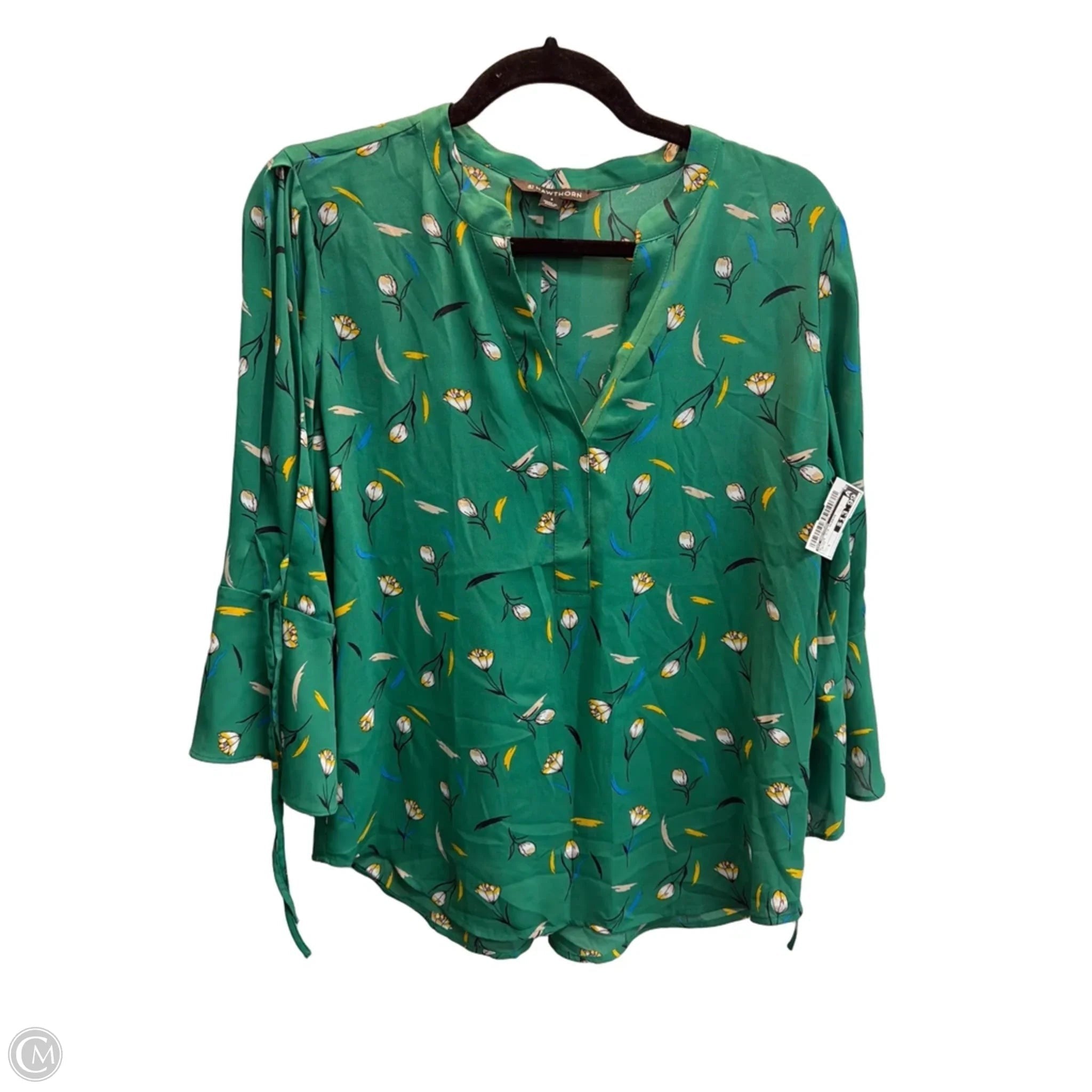Blouse 3/4 Sleeve By 41 Hawthorn In Green, Size: S