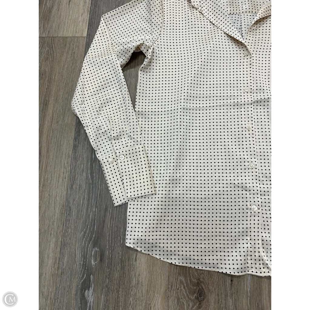 Blouse Long Sleeve By Maison Damelie In Polkadot Pattern, Size: Xs