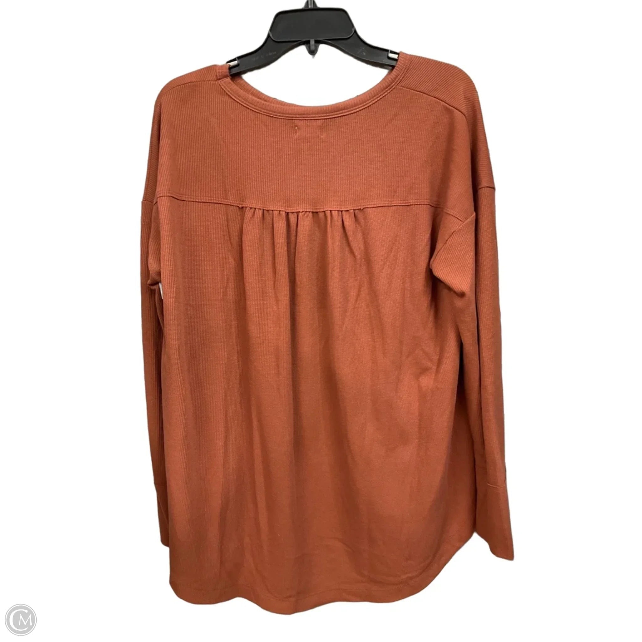 Top Long Sleeve Basic By Upwest In Brown, Size: L
