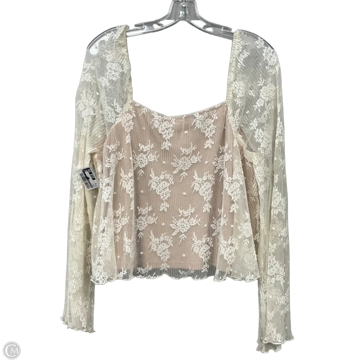 Top Long Sleeve By Willow & Root In Cream, Size: Xl