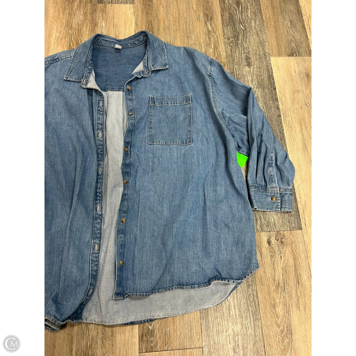 Jacket Shirt By Old Navy In Blue Denim, Size: 2x