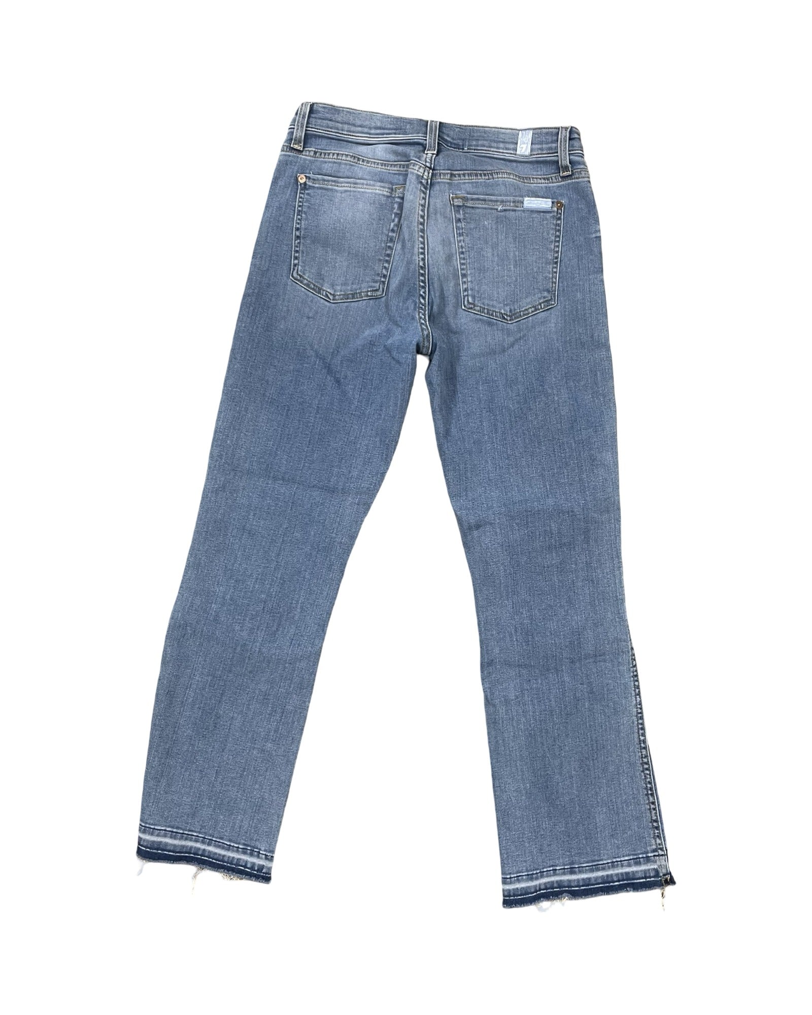 Jeans Skinny By 7 For All Mankind In Blue Denim, Size:4
