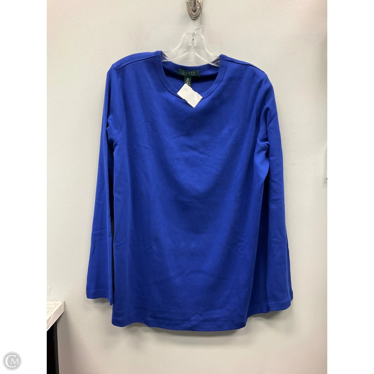 Top Long Sleeve Basic By Lauren By Ralph Lauren In Blue, Size: 2x