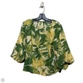 Top 3/4 Sleeve By Counterparts In Green & Yellow, Size: Xl