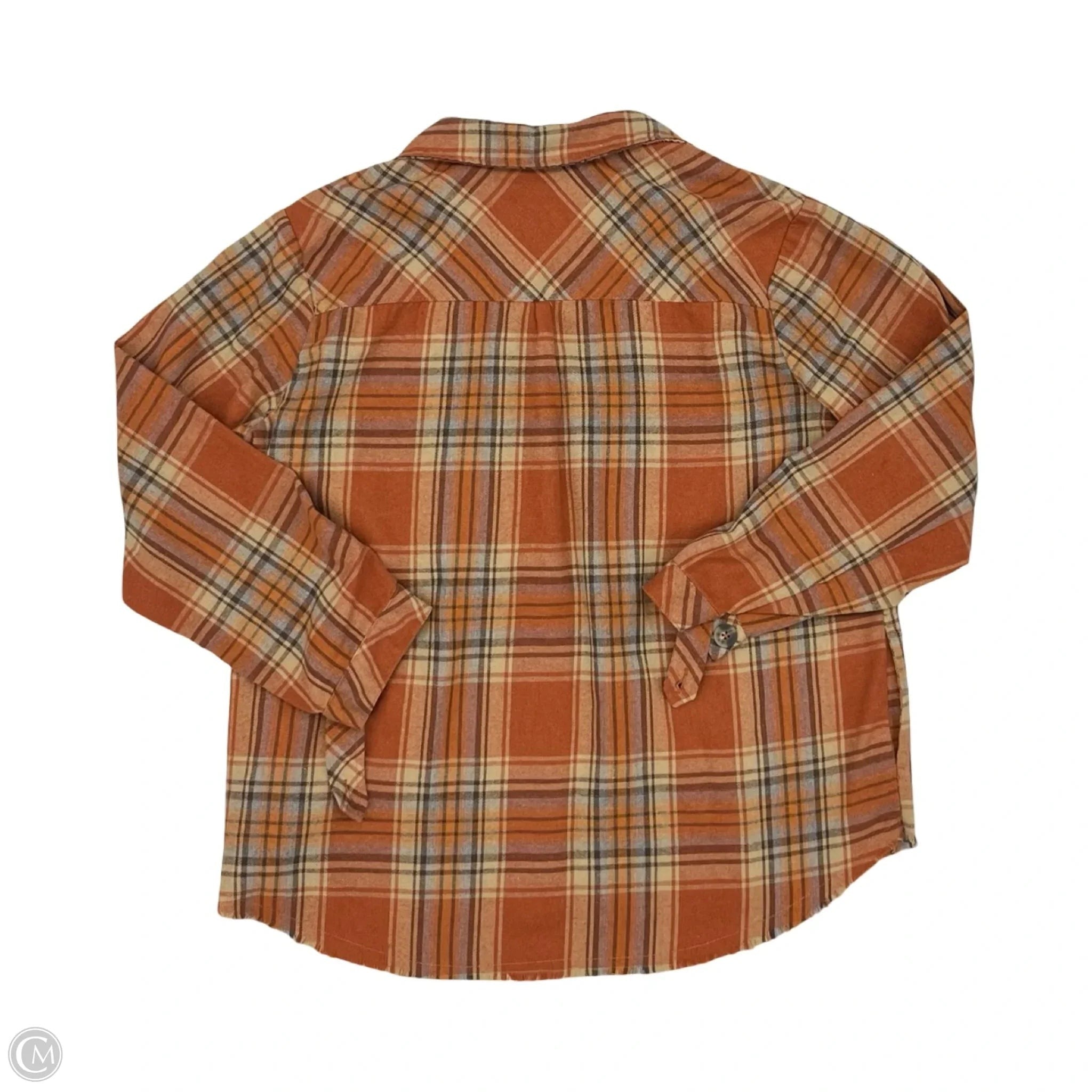 Top Long Sleeve By Democracy In Orange, Size: L