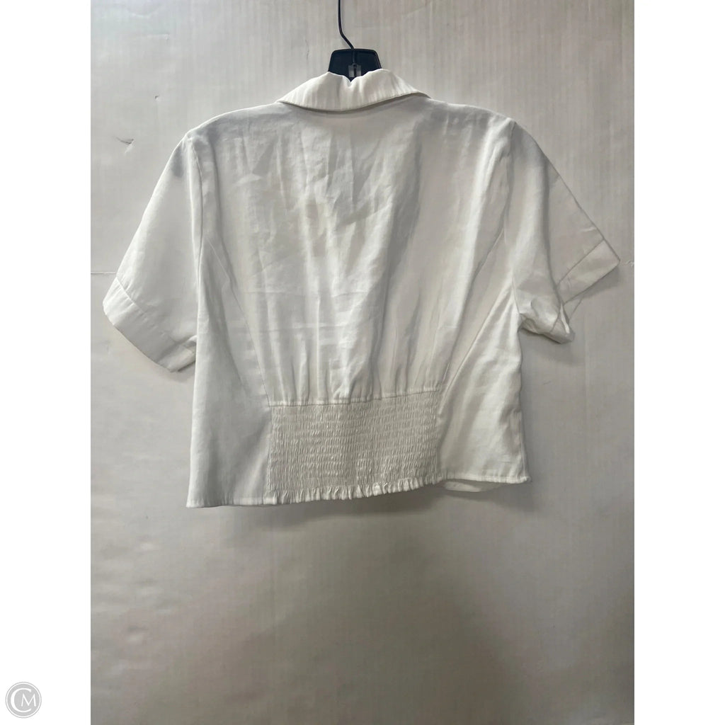 Top Short Sleeve By Kirious In White, Size: L