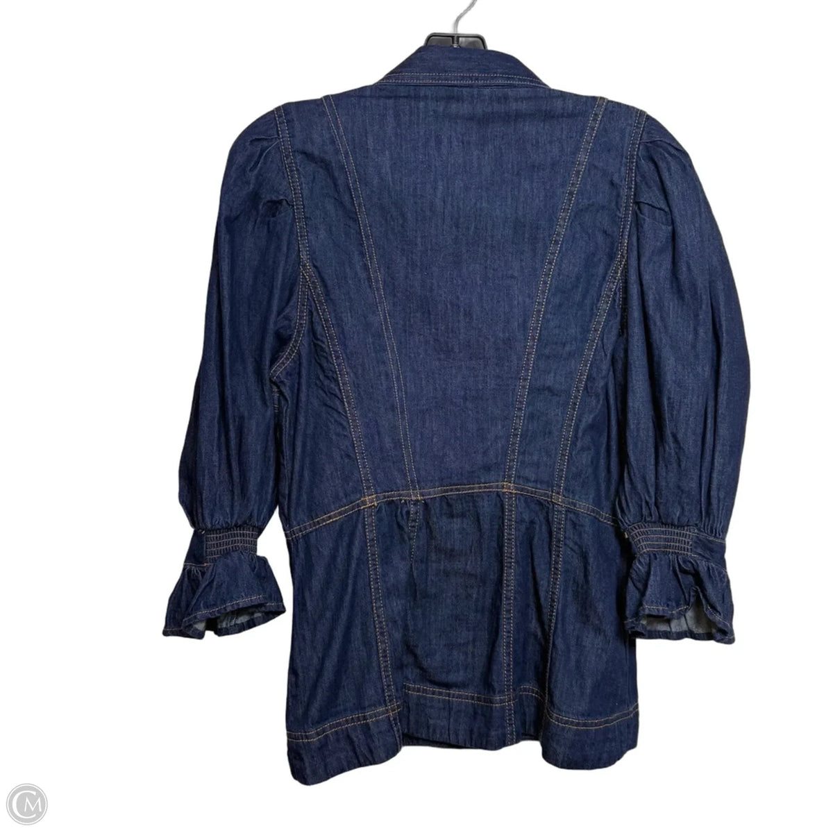 Top 3/4 Sleeve By Anthropologie In Blue Denim, Size: S