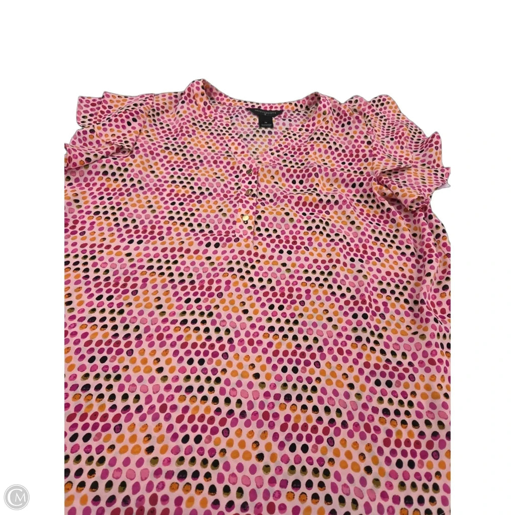 Top Short Sleeve By Investments In Pink, Size: 1x