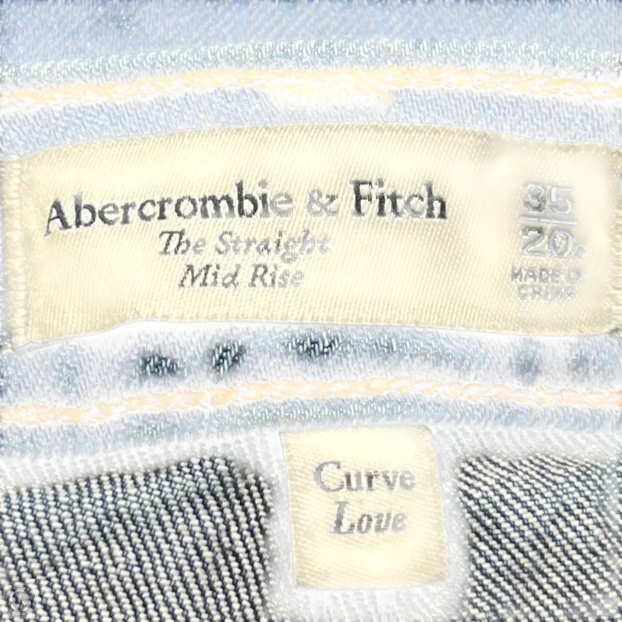 Jeans Straight By Abercrombie And Fitch In Blue Denim, Size: 20