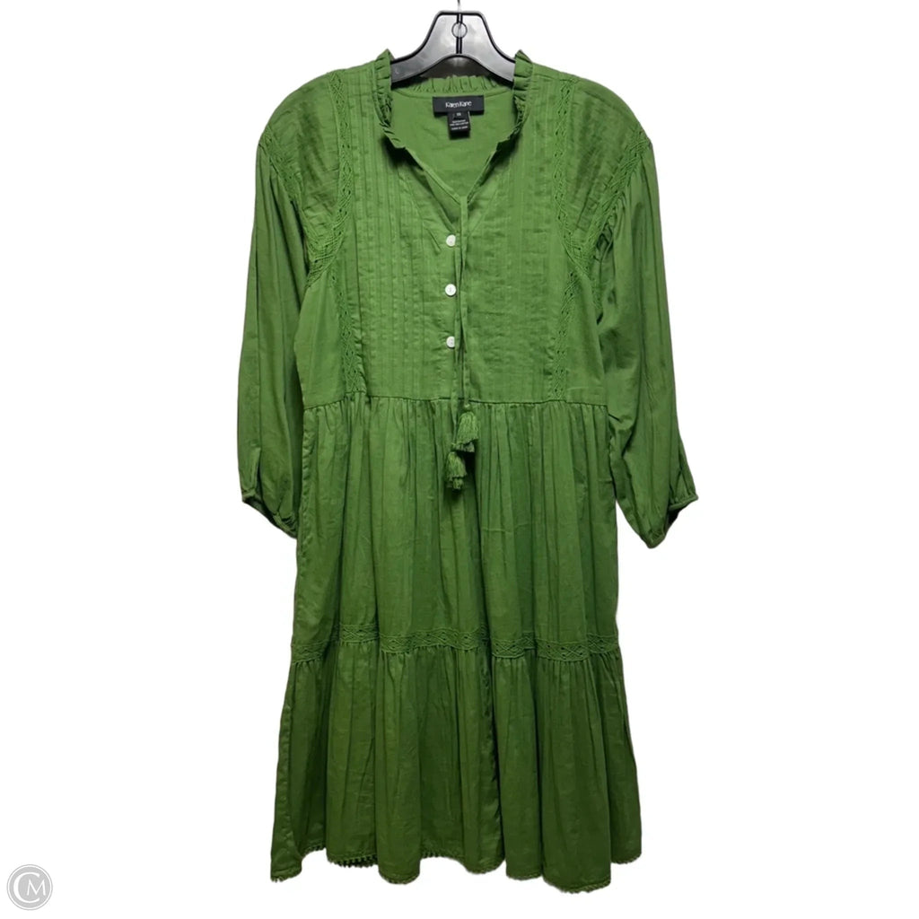 Dress Casual Midi By Karen Kane In Green, Size: XS