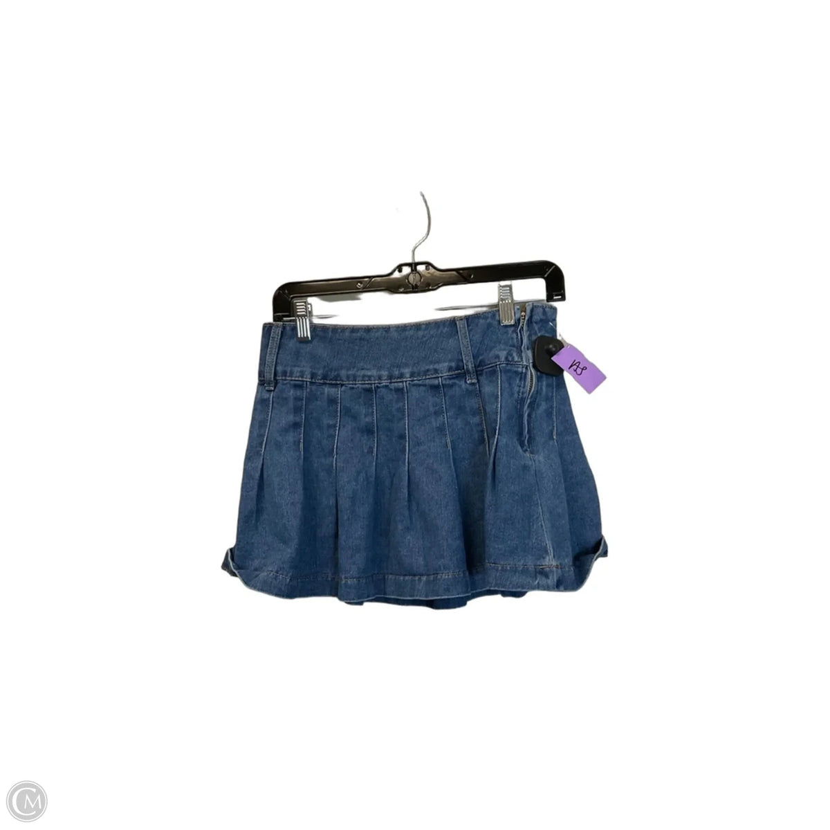 Skirt Mini & Short By Sincerely Jules In Blue Denim, Size: L