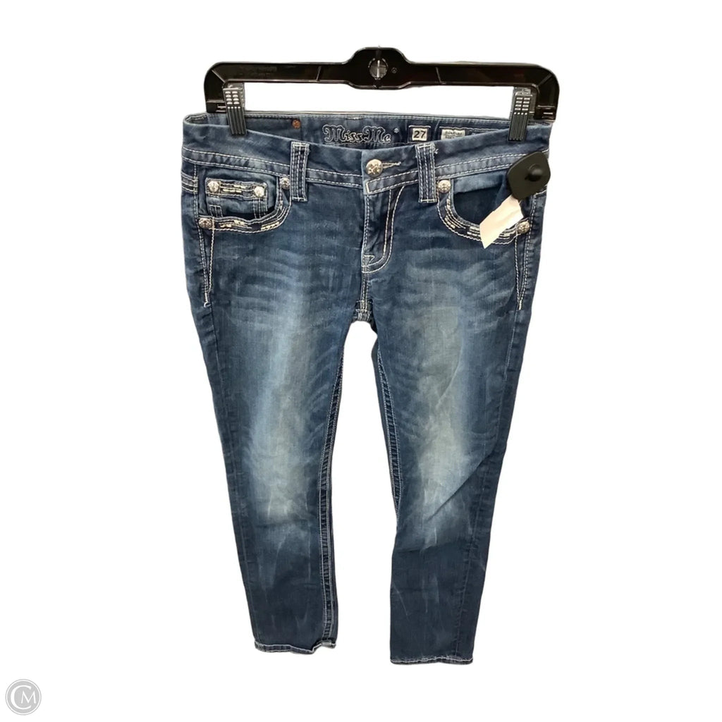 Jeans Straight By Miss Me In Blue Denim, Size: 4