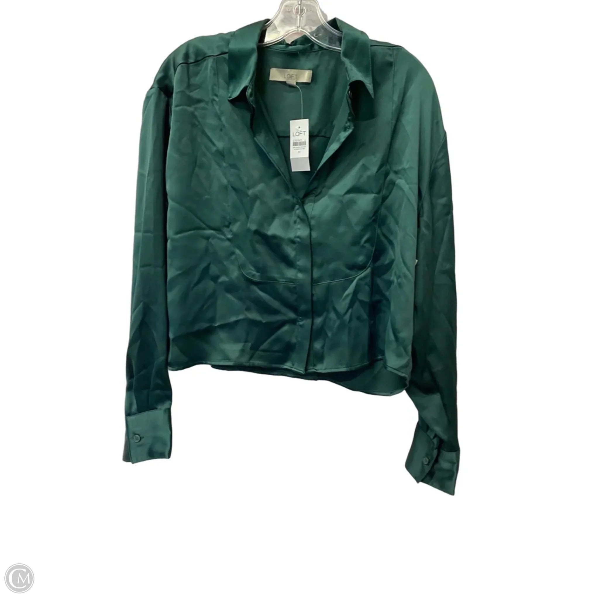 Top Long Sleeve By Loft In Green, Size: M