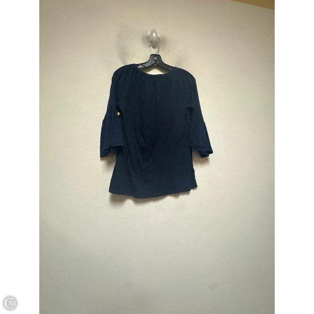 Top Short Sleeve Designer By Lilly Pulitzer In Navy, Size: S