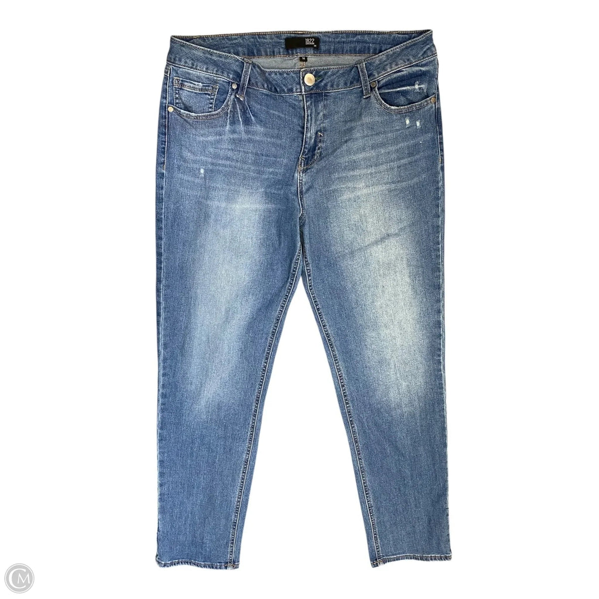 Jeans Straight By 1822 Denim In Blue Denim, Size: 14
