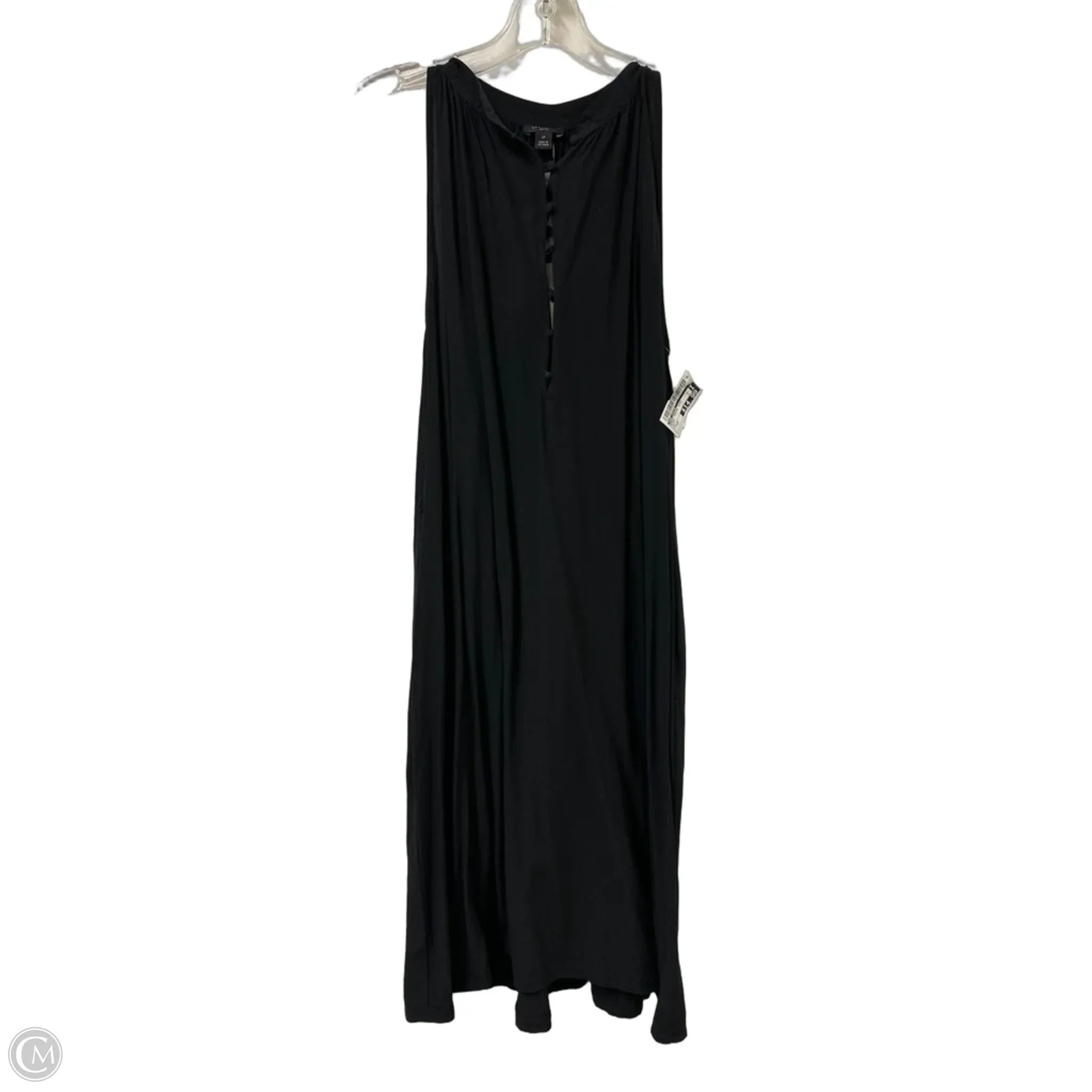 Dress Casual Midi By Ann Taylor In Black, Size: Lp