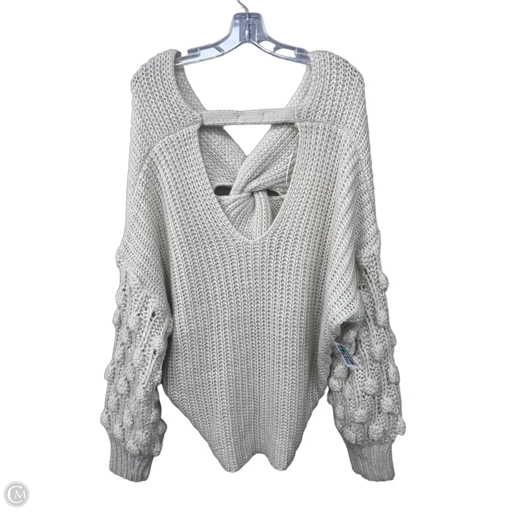 Sweater By Clothes Mentor In Beige, Size: M