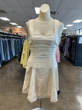 Dress Casual Short By En Saison In Cream Denim, Size:Xs