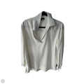 Top Long Sleeve Designer By Lafayette 148 In Cream, Size: M