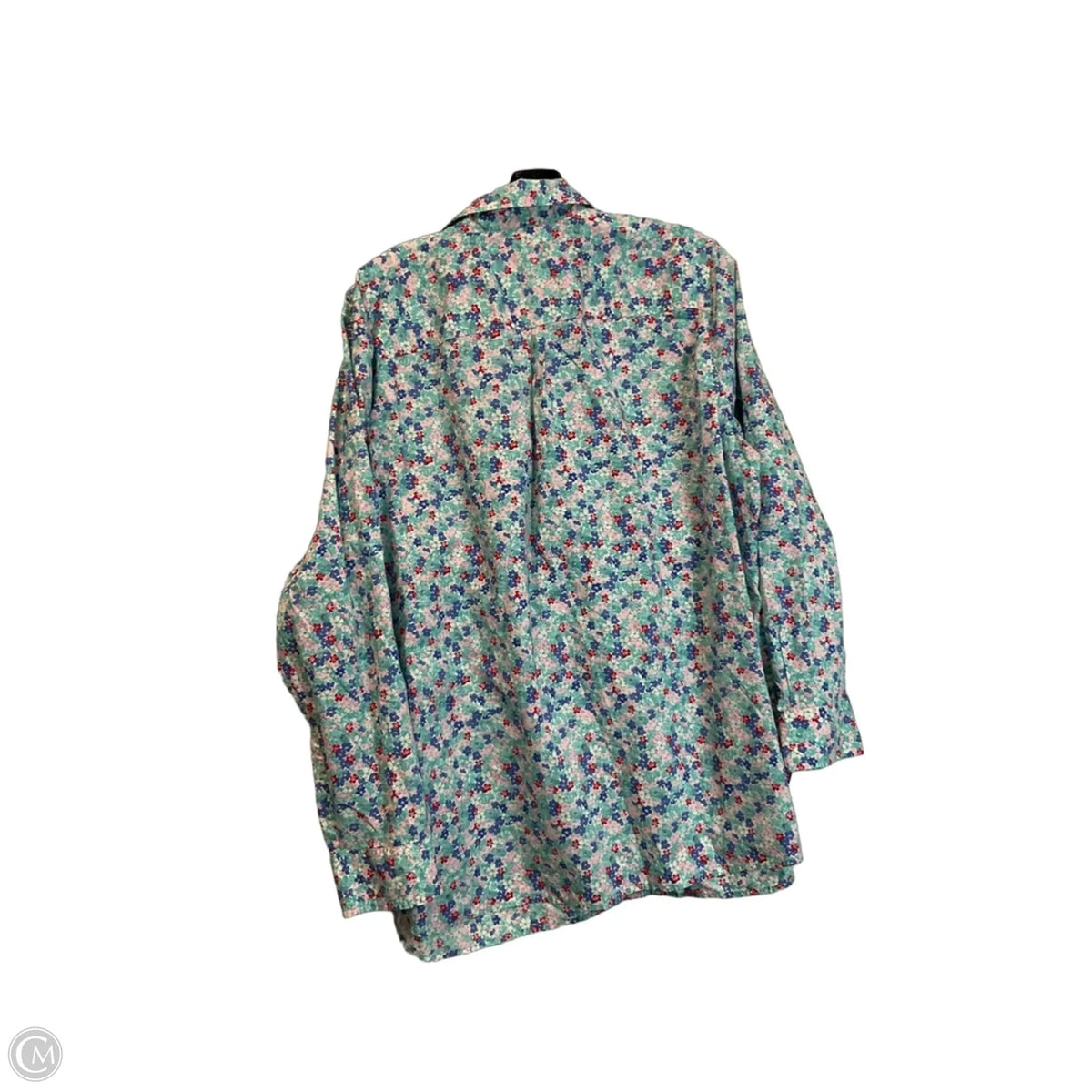 Top Long Sleeve By Talbots In Green, Size: 2x