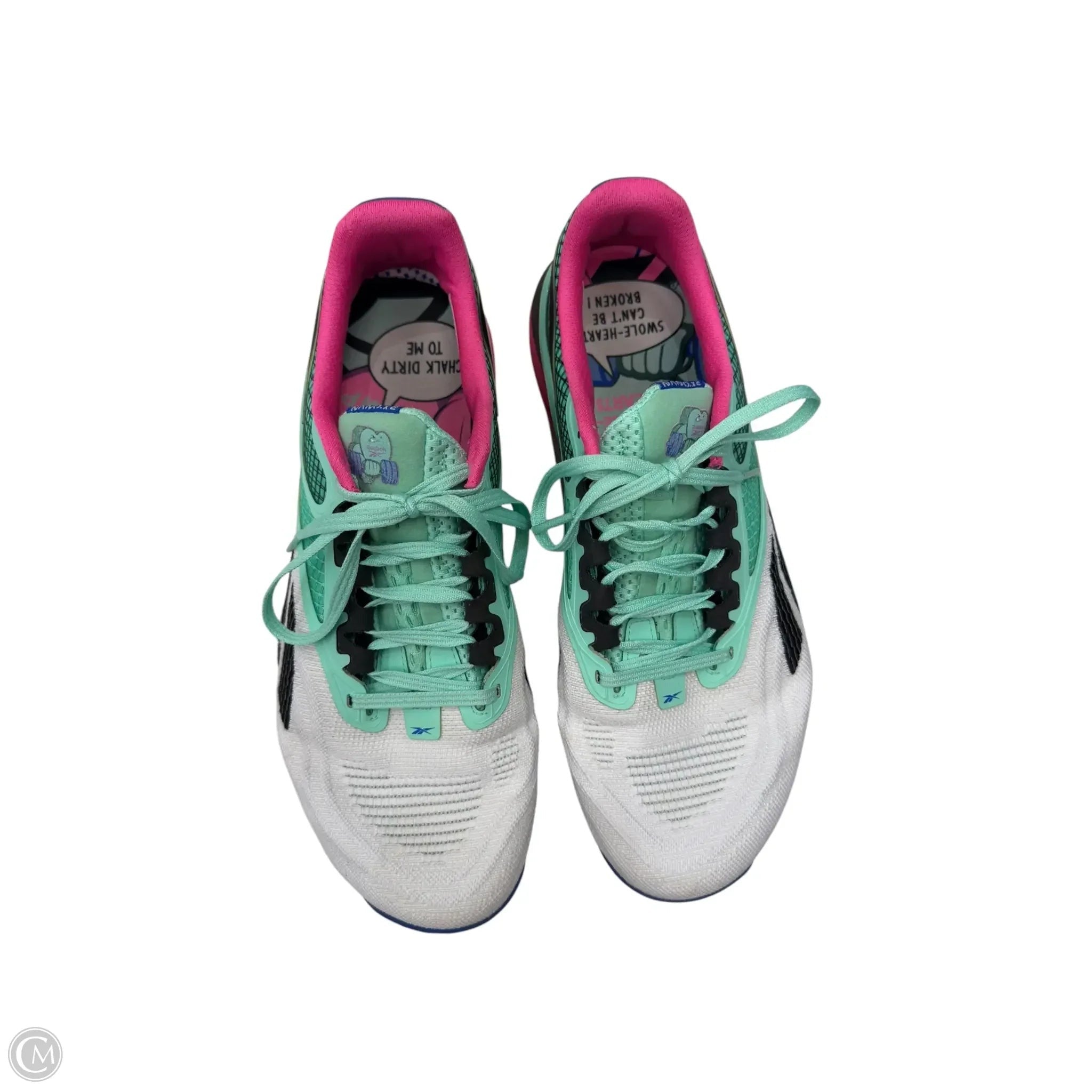 Shoes Athletic By Reebok In Green & White, Size: 9.5