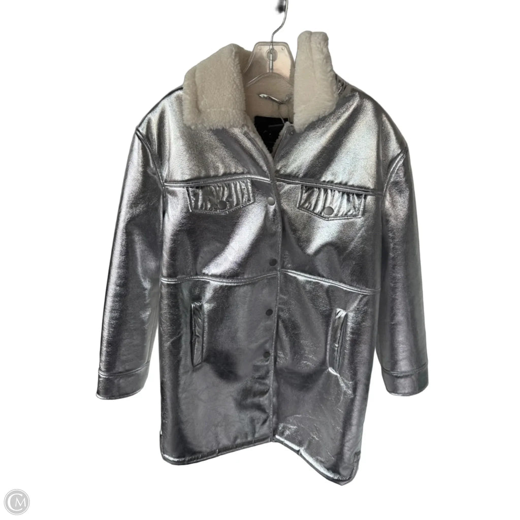 Coat Other By 7 For All Mankind In Silver & White, Size: M