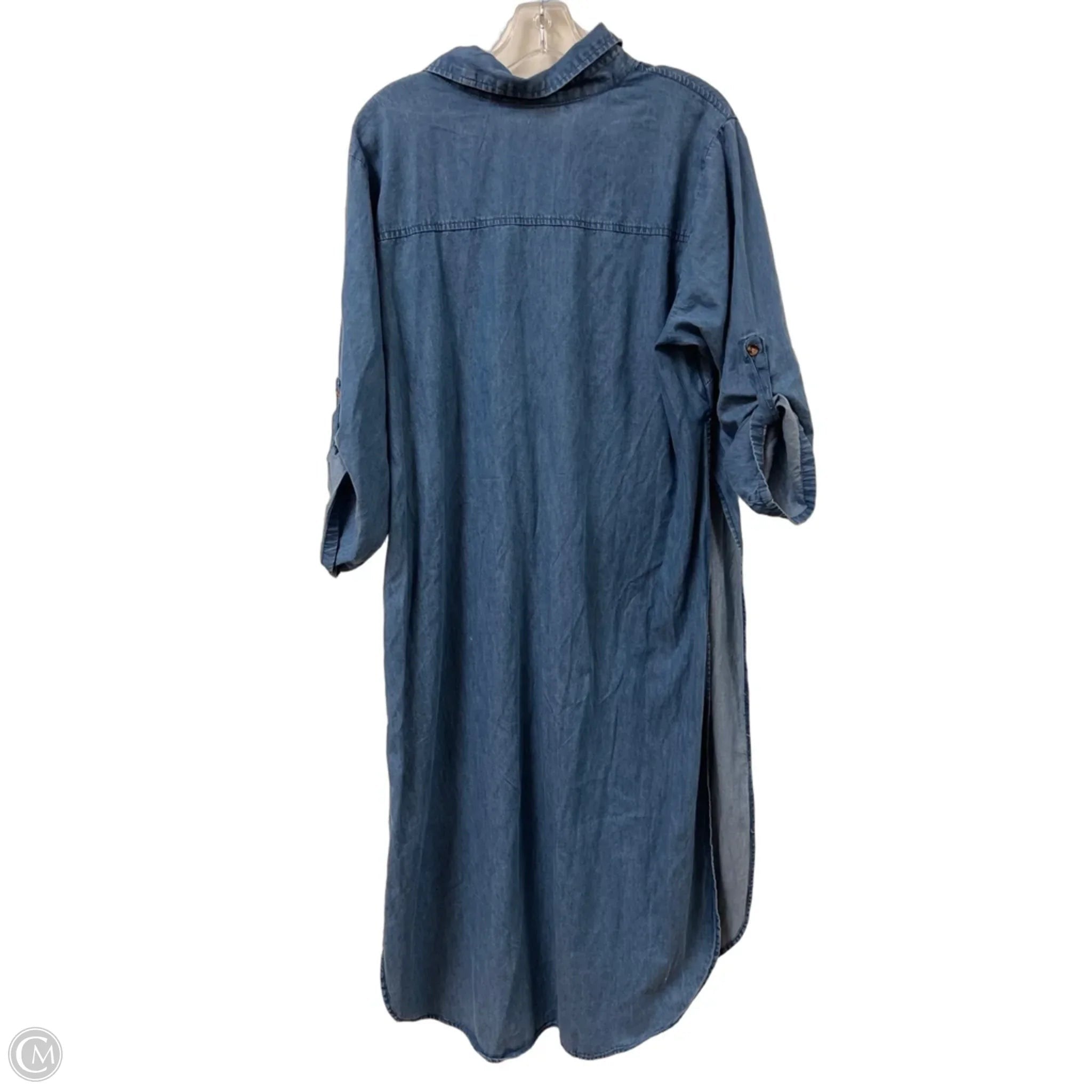 Dress Casual Maxi By Clothes Mentor In Blue Denim, Size: 1x