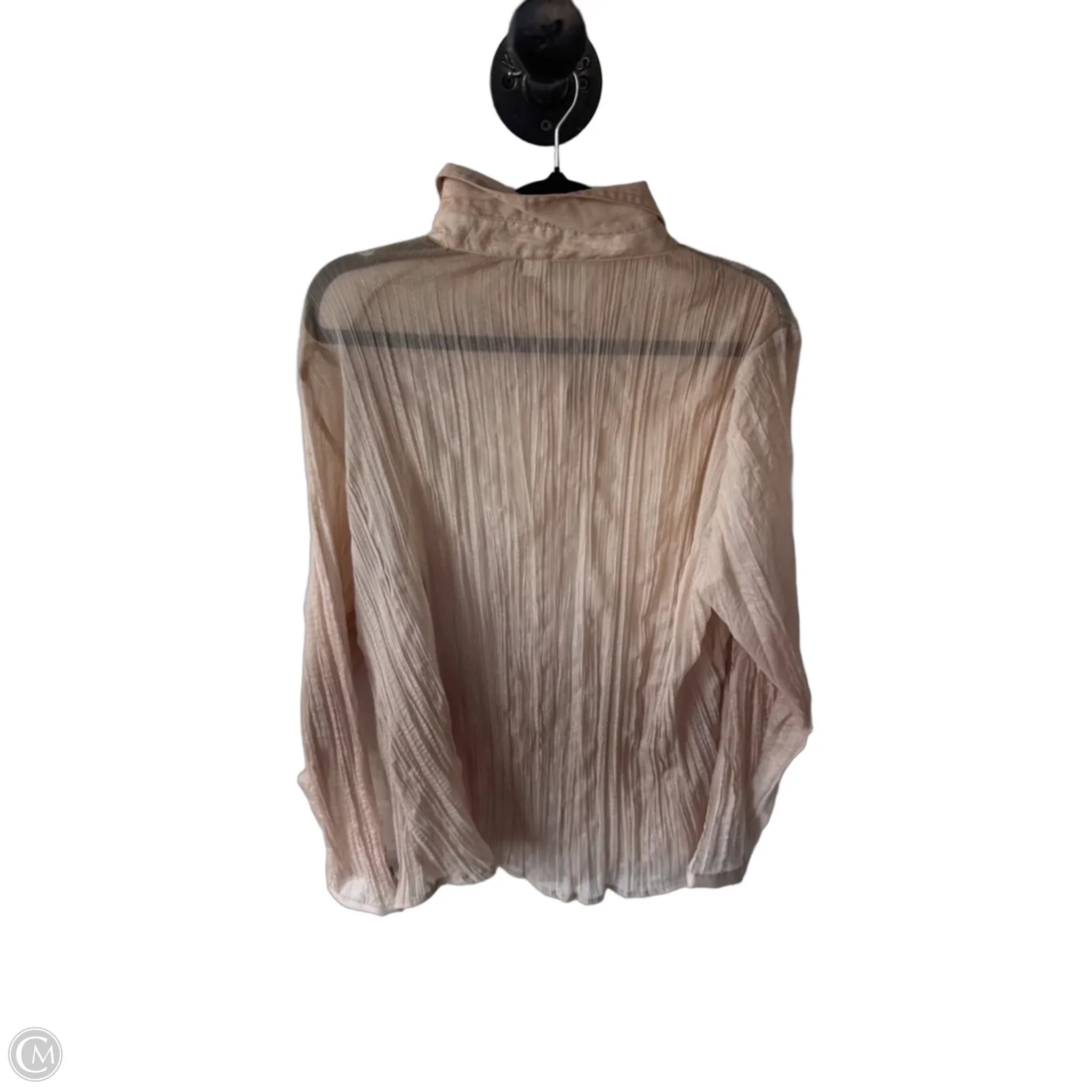 Blouse Long Sleeve By Coldwater Creek In Gold & Tan, Size: Xl