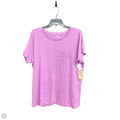 Top Short Sleeve By St Johns Bay In Purple, Size: 1x