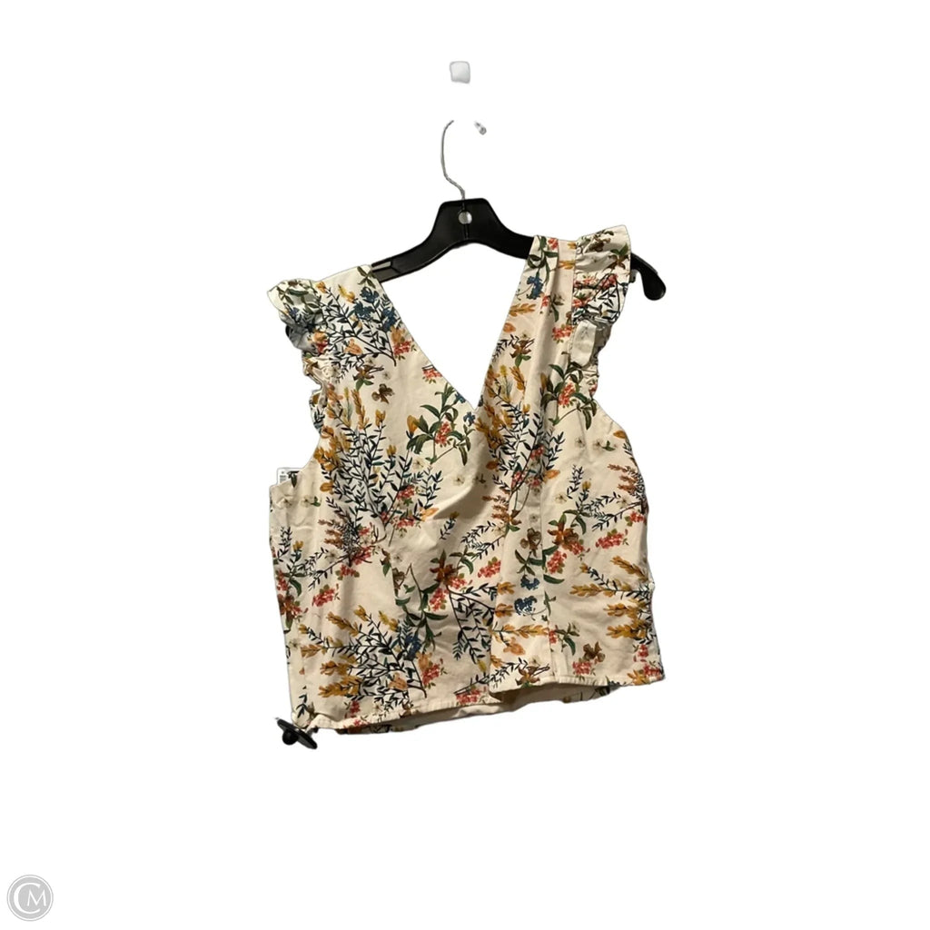 Top Sleeveless By Antonio Melani In Floral Print, Size: 14