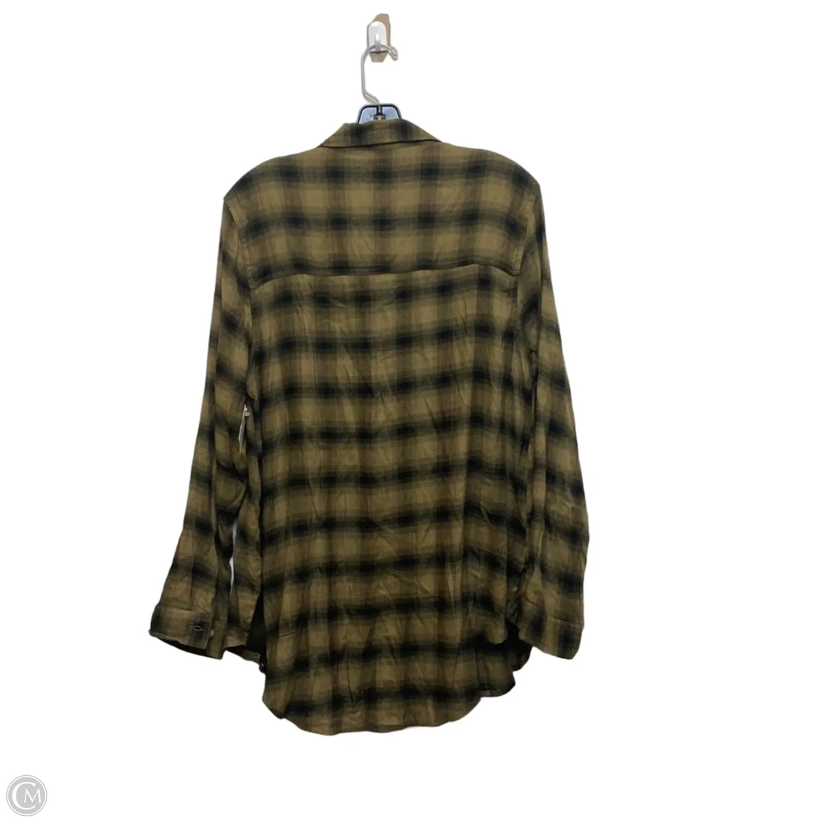 Top Long Sleeve By C And C In Black & Green, Size: Xl