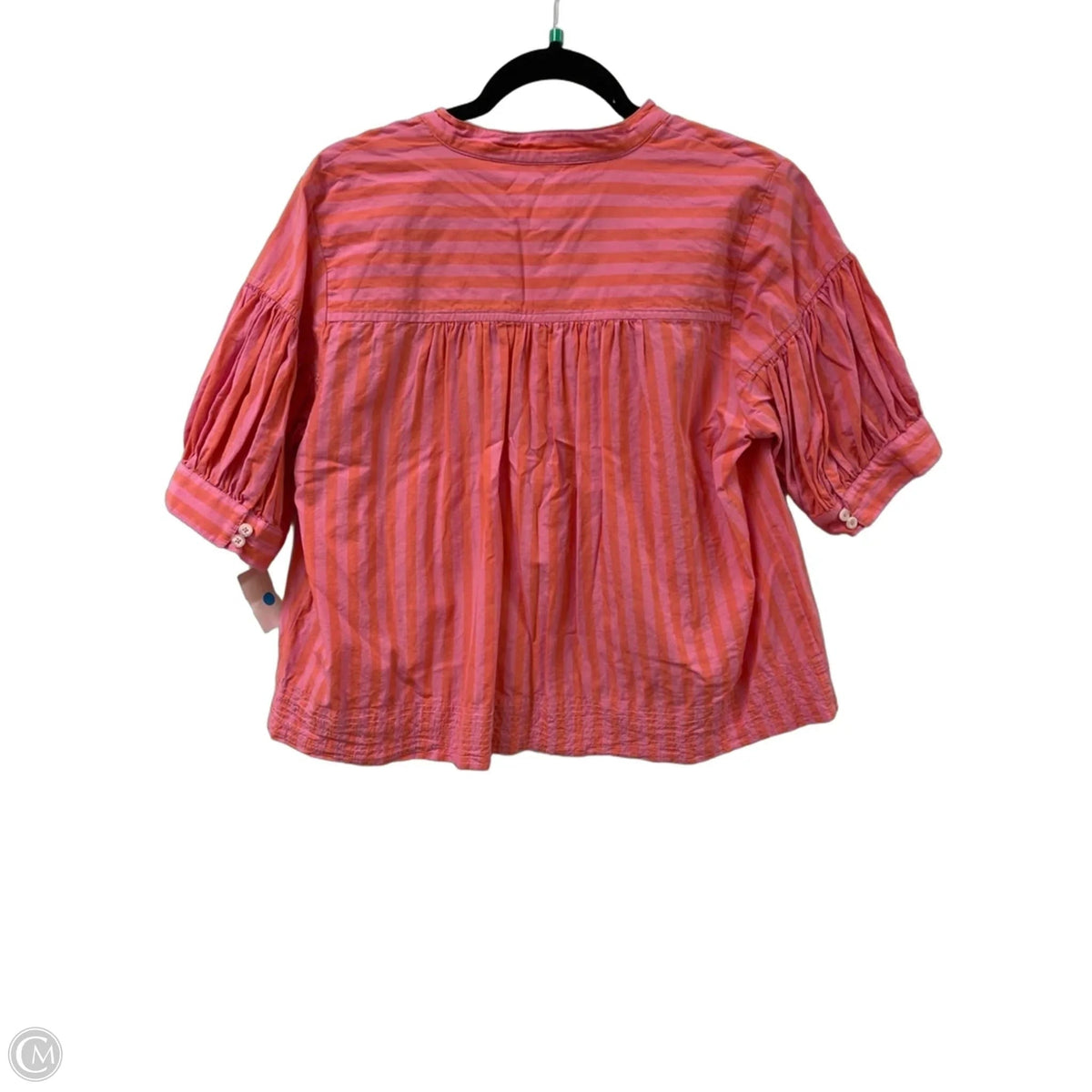 Top Short Sleeve By Anthropologie In Pink, Size: Lp
